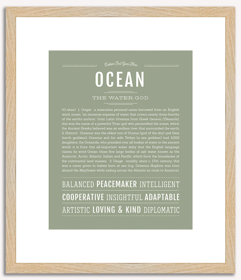 Ocean (male) | Name Art Print