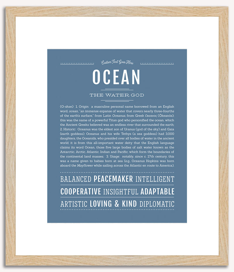 Ocean (male) | Name Art Print