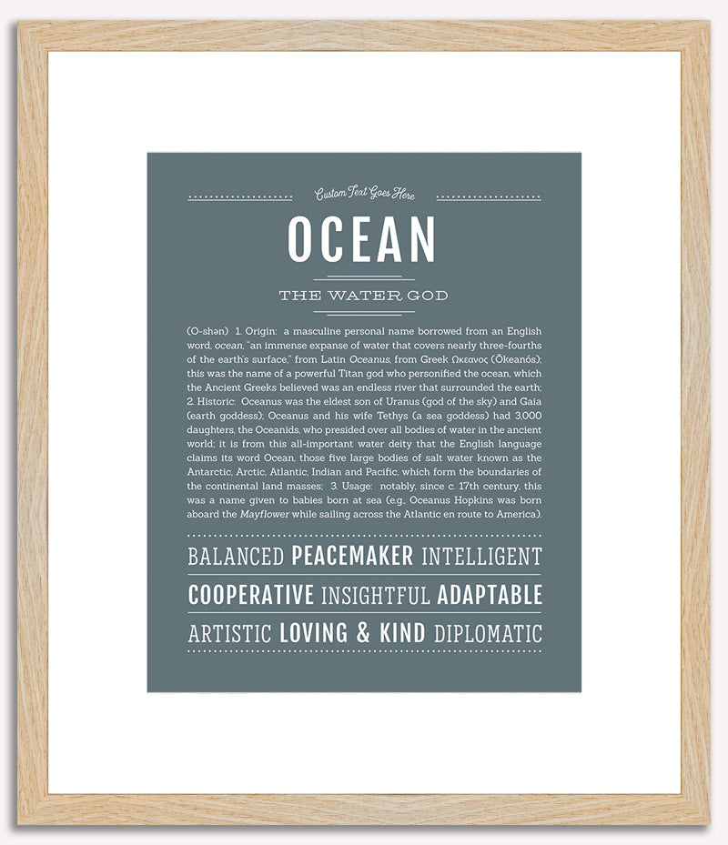 Ocean (male) | Name Art Print