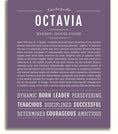Octavia | Name Art Print – Name Stories