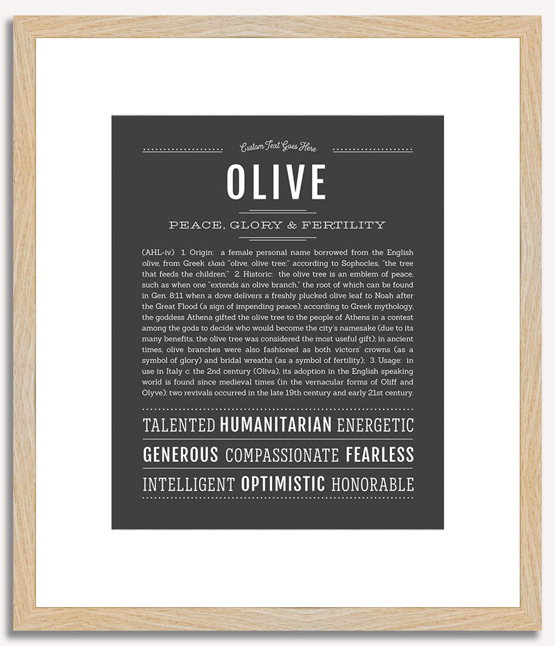 Olive | Name Art Print