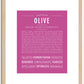 Olive | Name Art Print