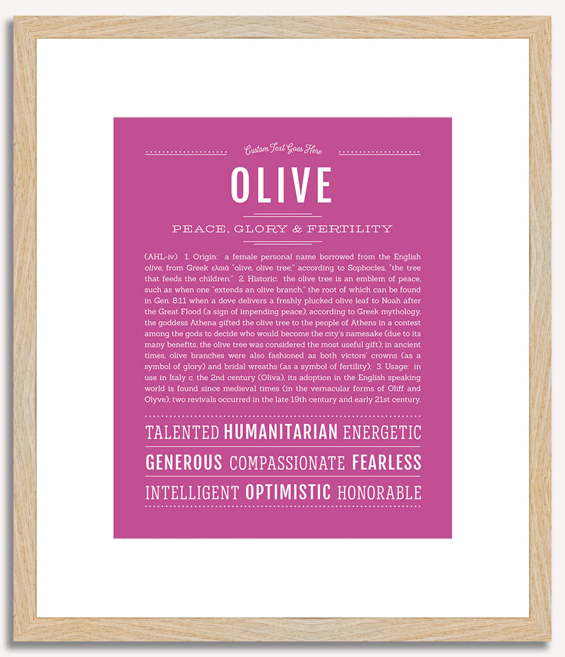 Olive | Name Art Print