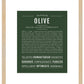 Olive | Name Art Print