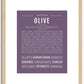 Olive | Name Art Print