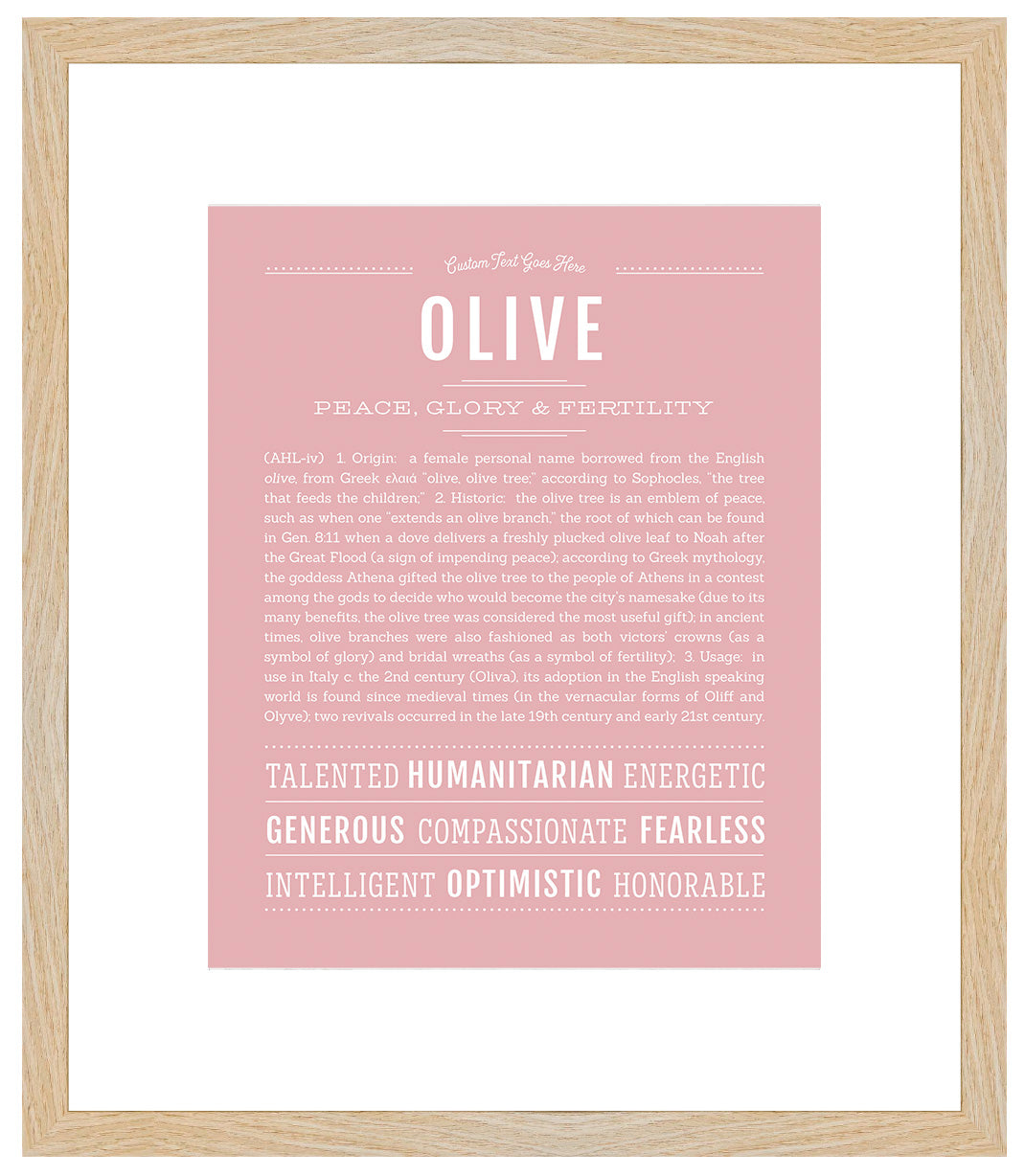 Olive | Name Art Print