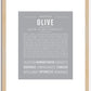 Olive | Name Art Print