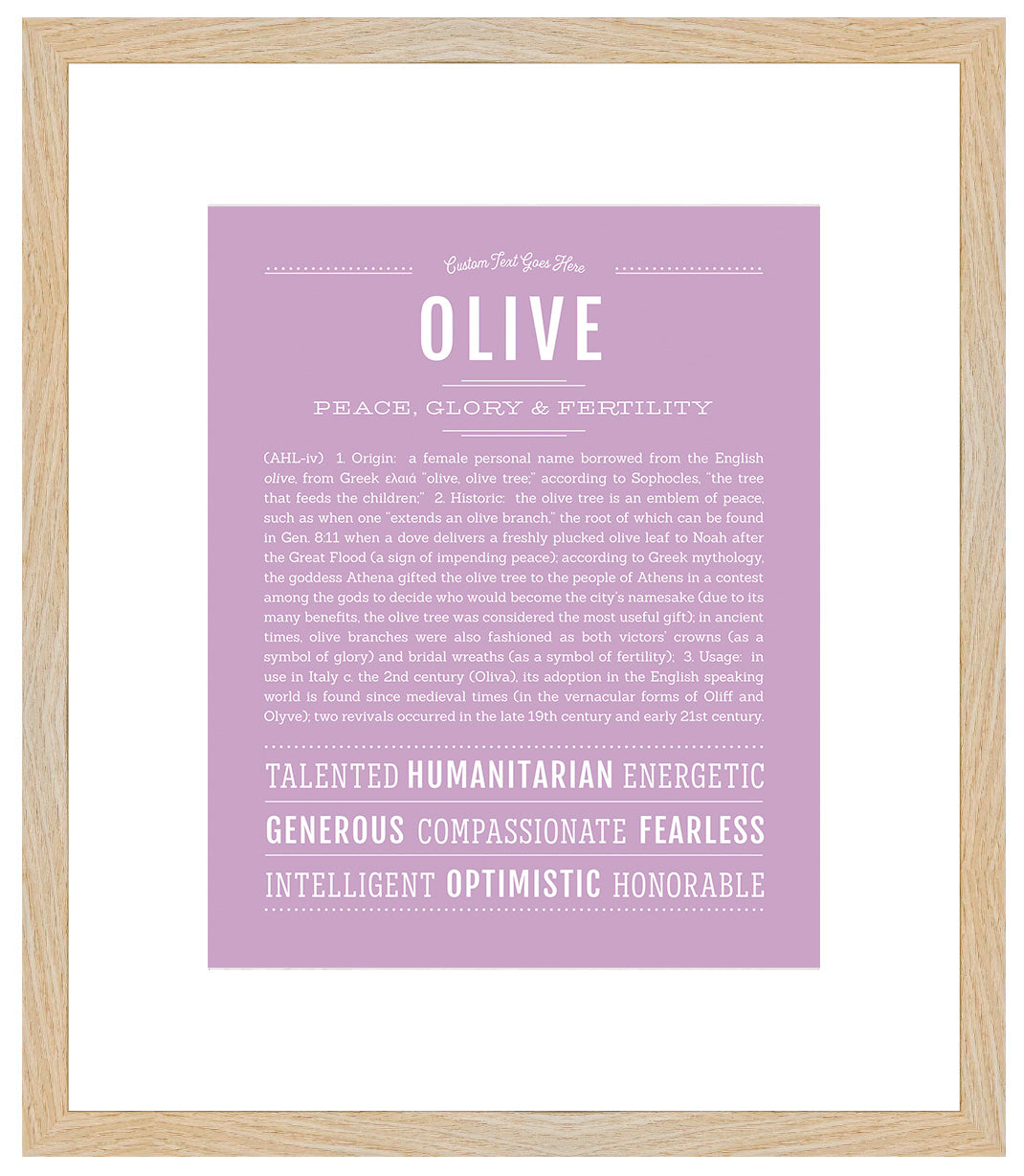 Olive | Name Art Print