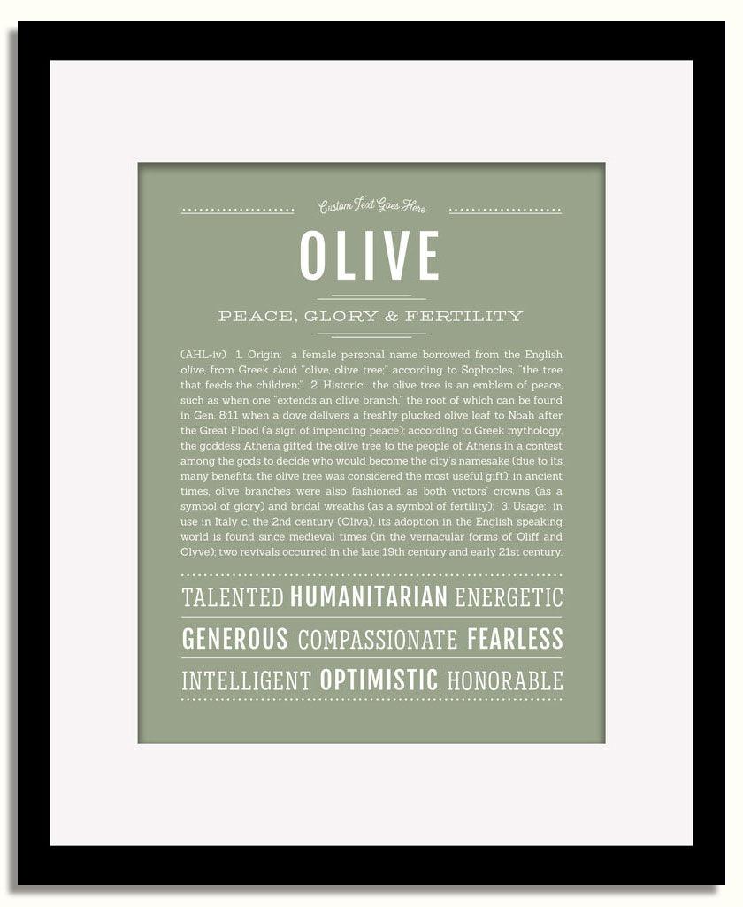 Frame Options | Sage | Black Frame, Matted