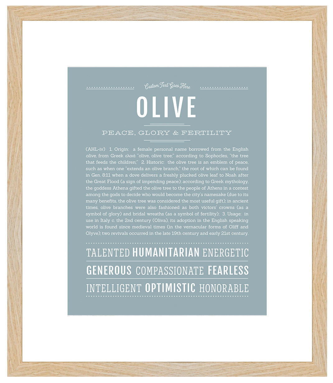 Olive | Name Art Print