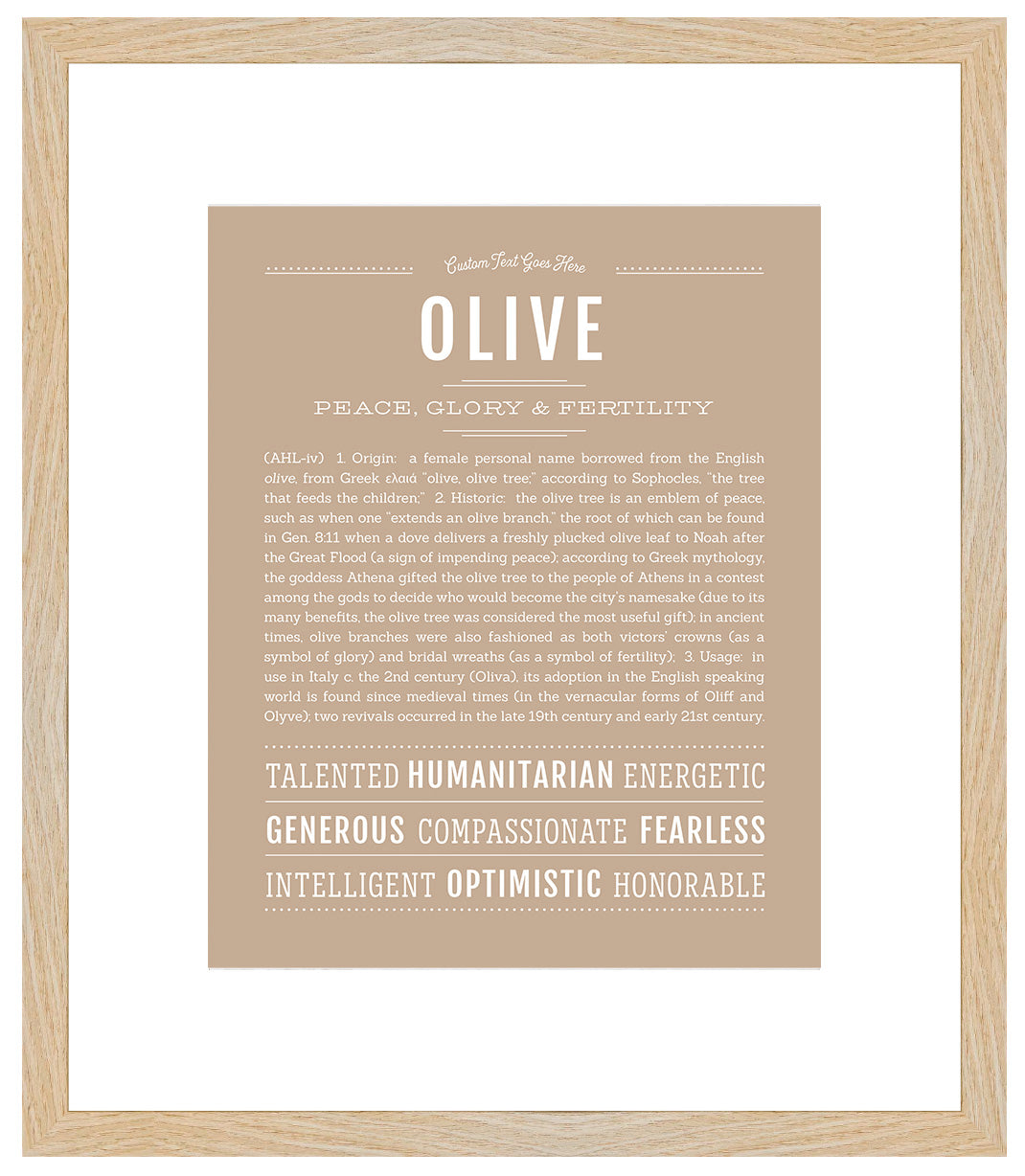 Olive | Name Art Print