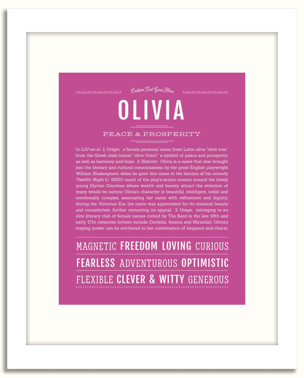 Frame Options | Dark Pink | White Frame, Matted