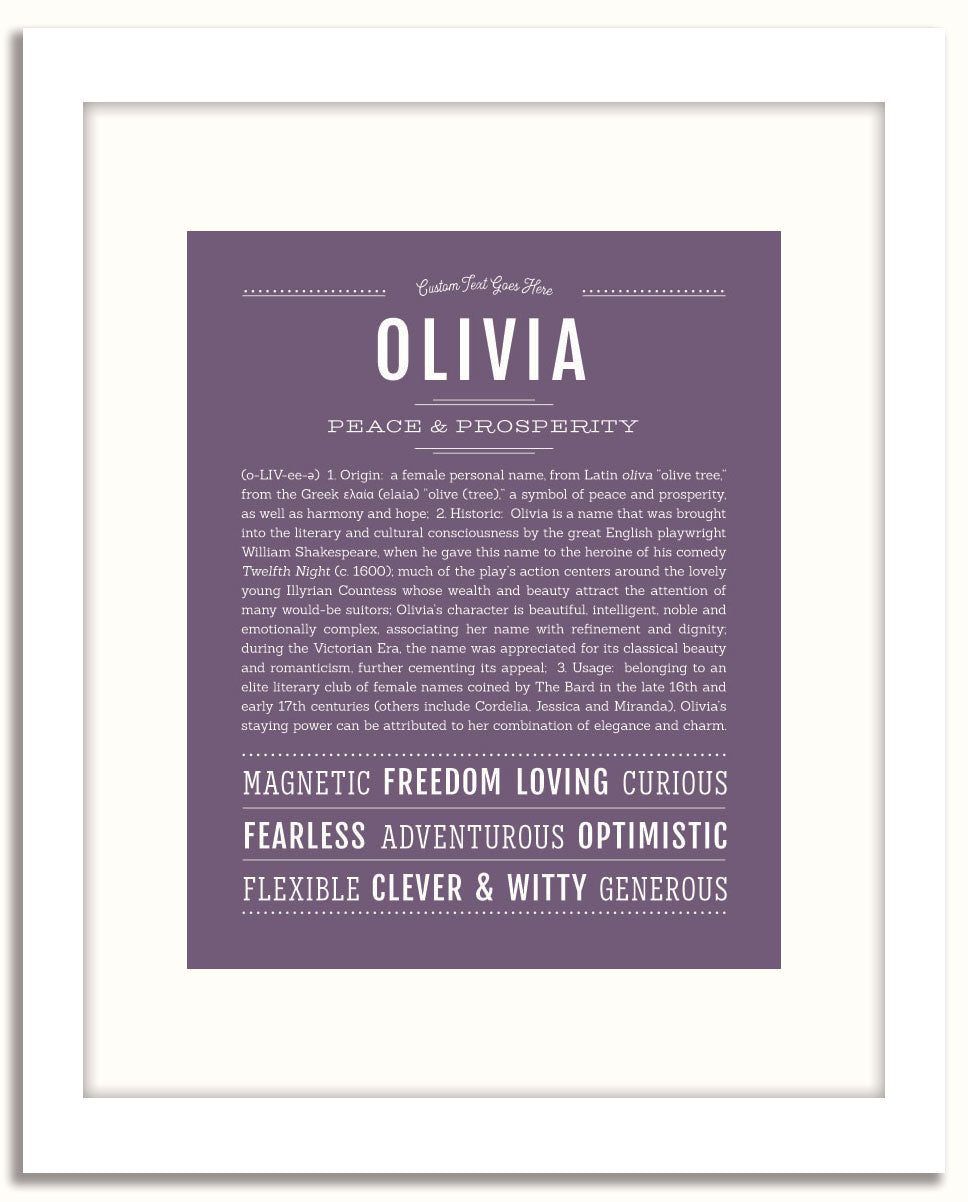 Frame Options | Deep Purple | White Frame, Matted