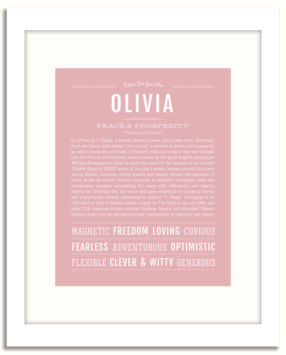 Frame Options | Dusty Rose | White Frame, Matted