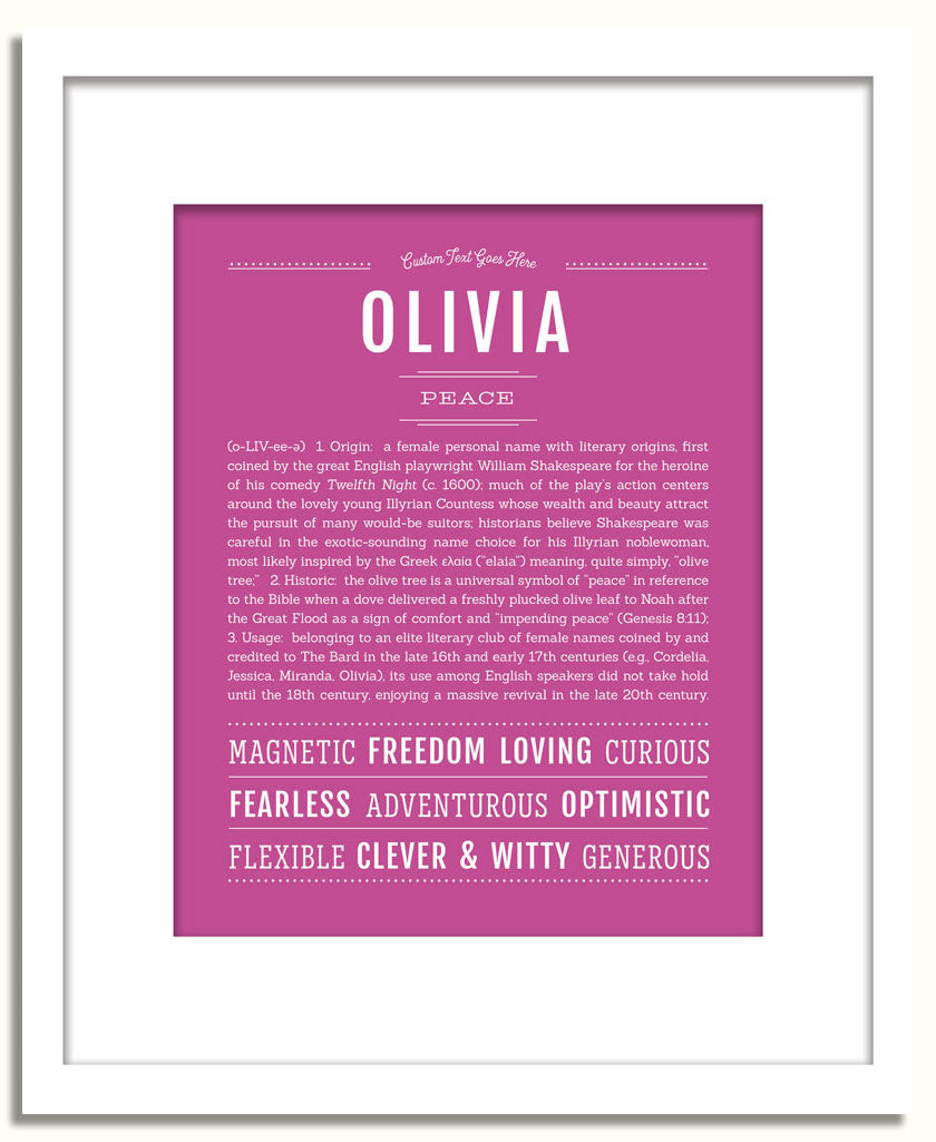 Frame Options | Dark Pink | White Frame, Matted