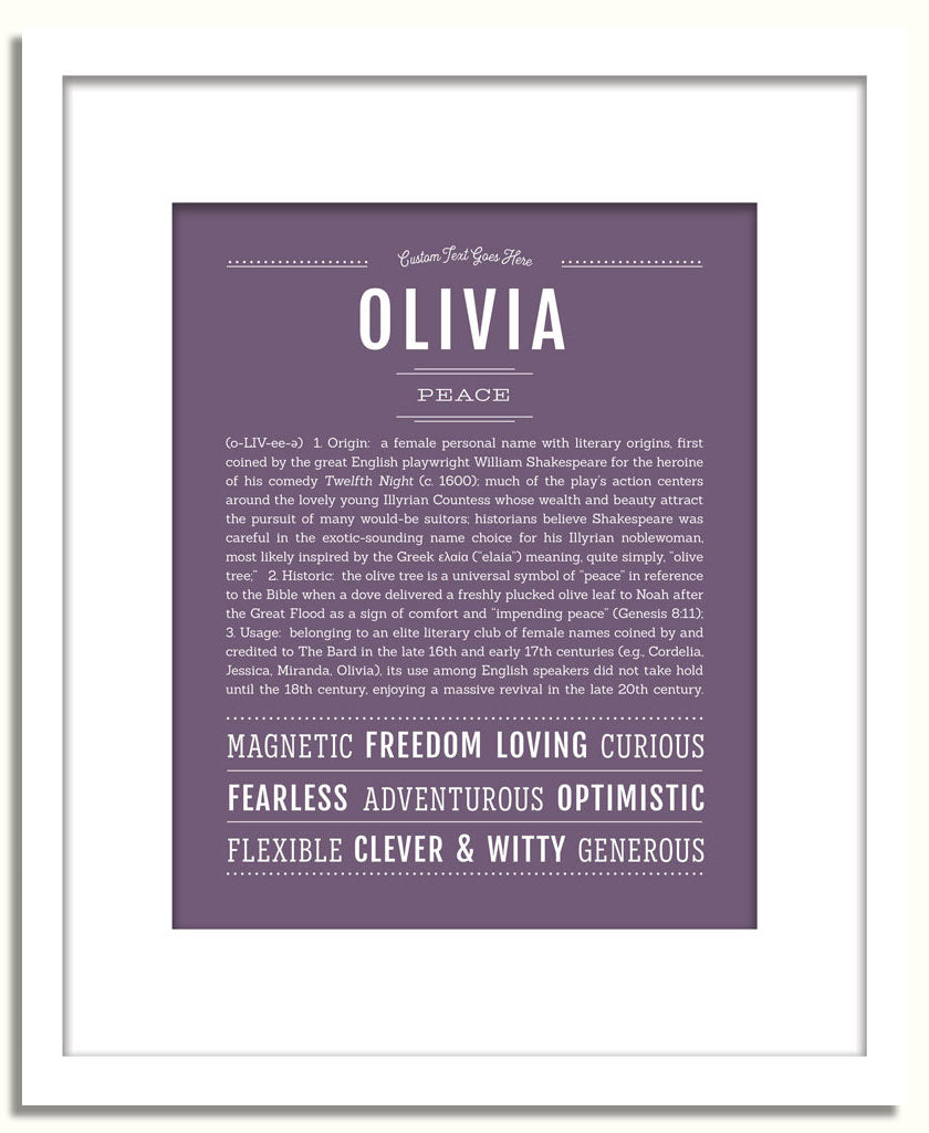 Frame Options | Deep Purple | White Frame, Matted