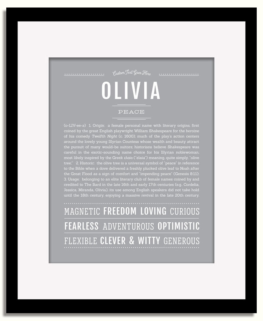 Frame Options | Sage | Black Frame, Matted