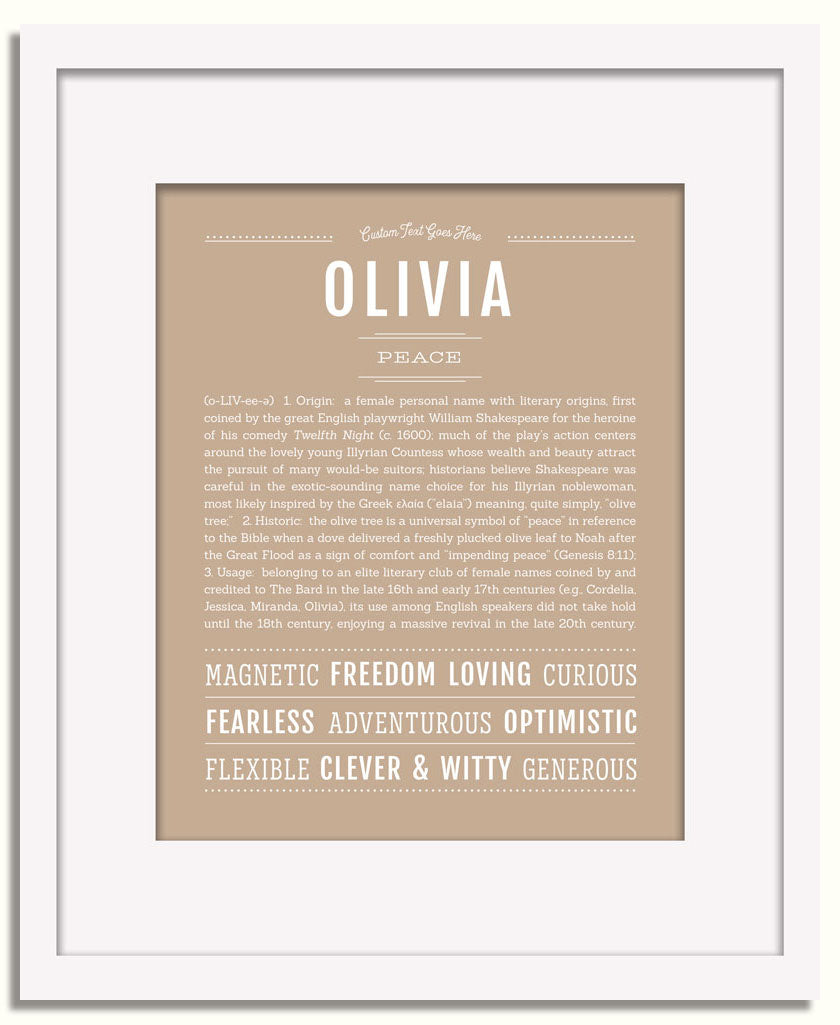 Frame Options | Tan | White Frame, Matted