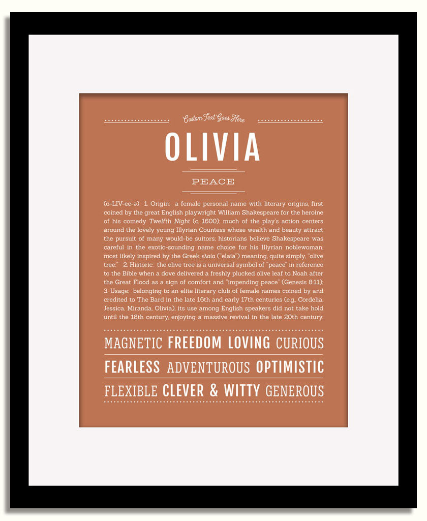 Frame Options | Terra Cotta | Black Frame, Matted