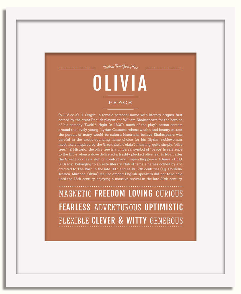 Frame Options | Terra Cotta | White Frame, Matted