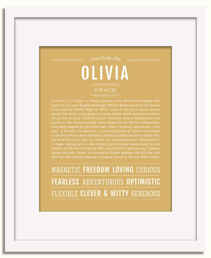 Frame Options | Matte Gold | White Frame, Matted