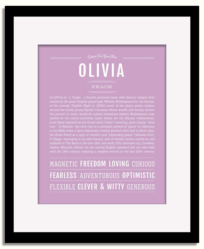 Frame Options | Lilac | Black Frame, Matted