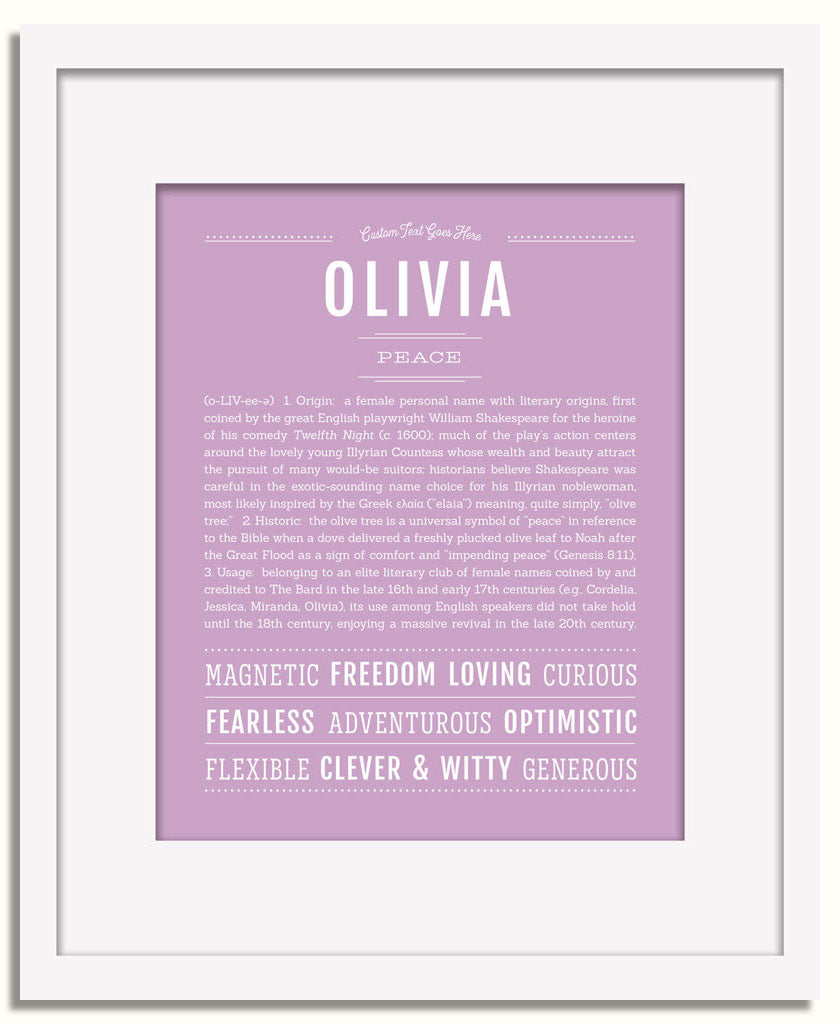 Frame Options | Lilac | White Frame, Matted