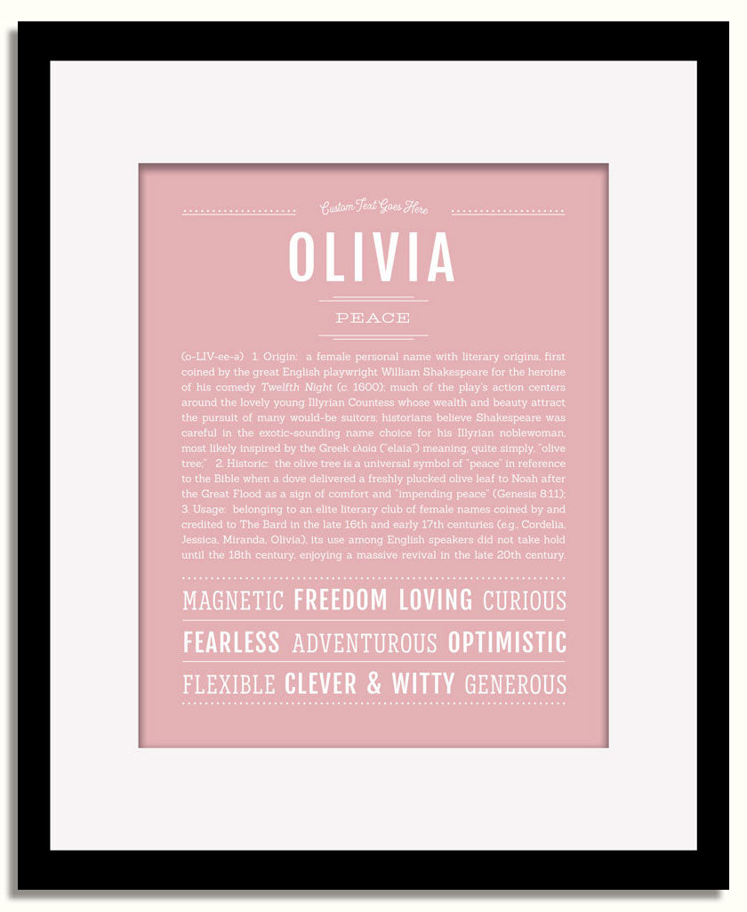 Frame Options | Dusty Rose | Black Frame, Matted