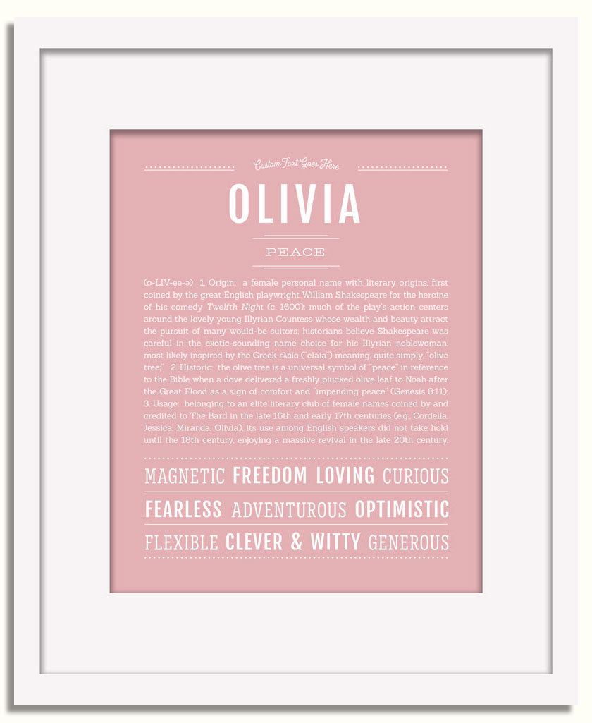 Frame Options | Dusty Rose | White Frame, Matted