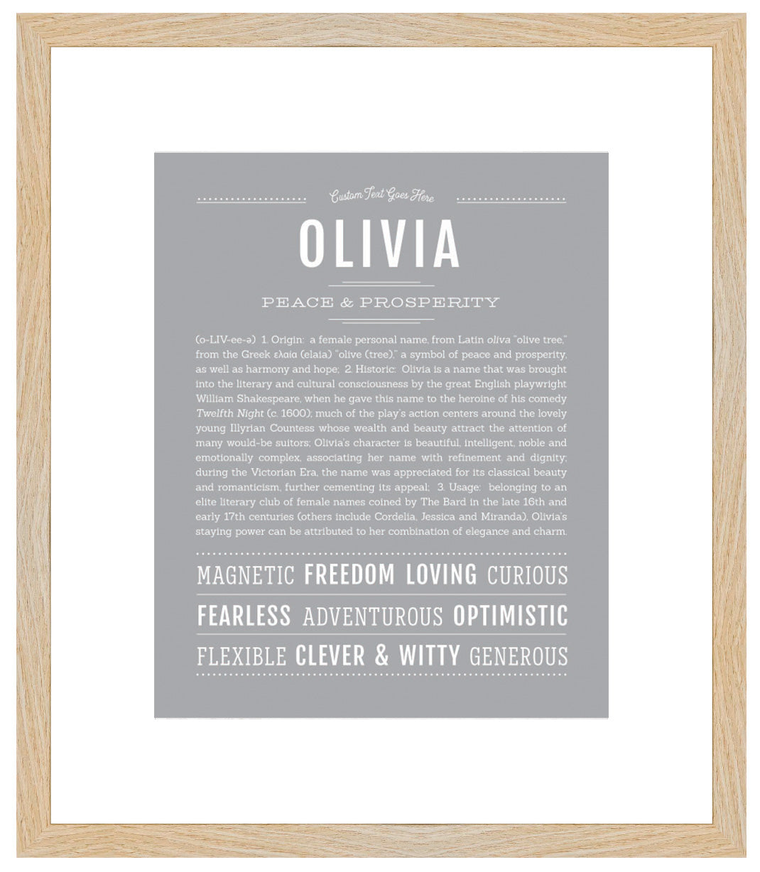 Frame Options | Light Gray | Maple Frame, Matted