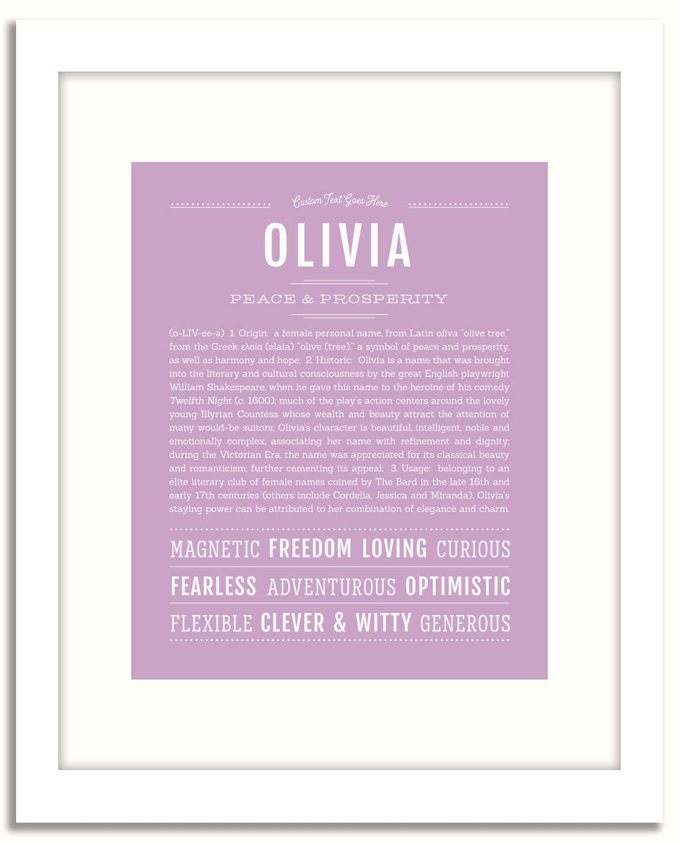 Frame Options | Lilac | White Frame, Matted