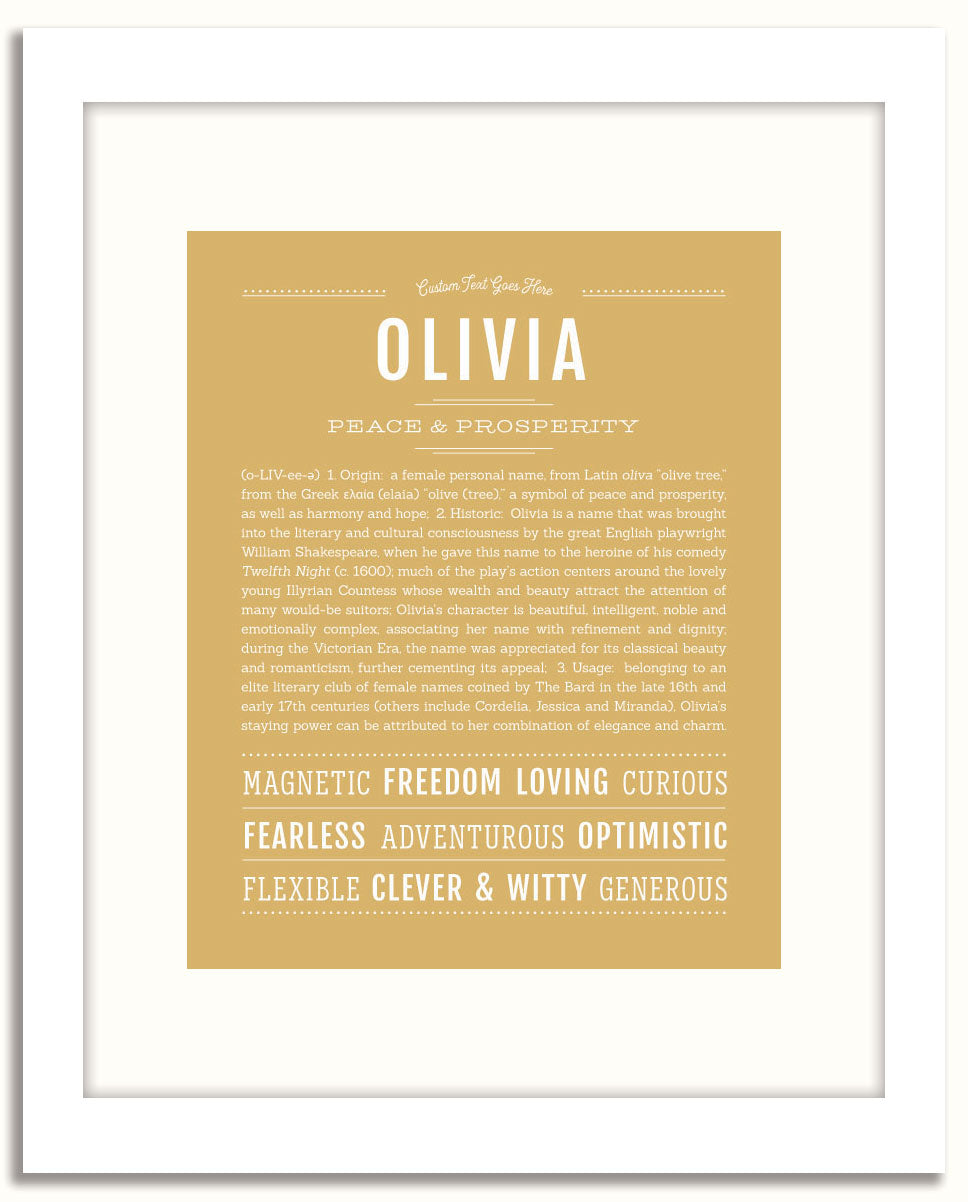 Frame Options | Matte Gold | White Frame, Matted