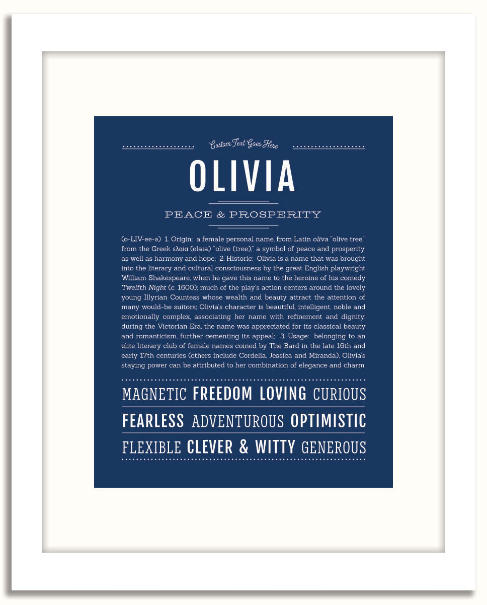 Frame Options | Midnight Blue | White Frame, Matted