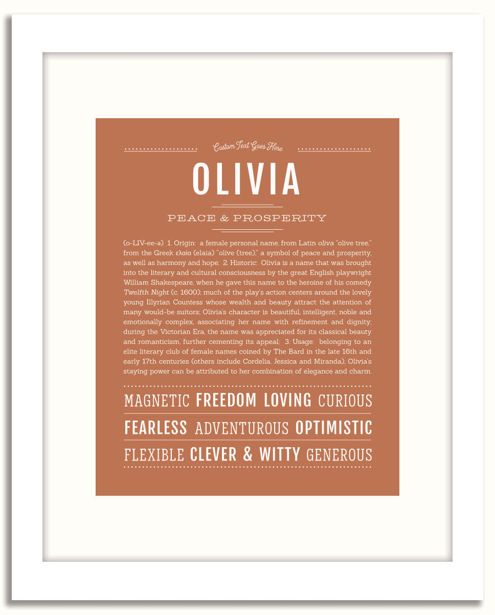 Frame Options | Terra Cotta | White Frame, Matted