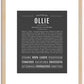 Ollie (male) | Name Art Print