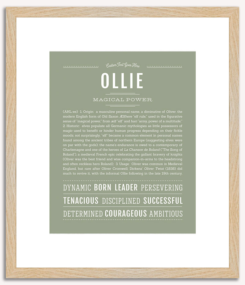 Ollie (male) | Name Art Print