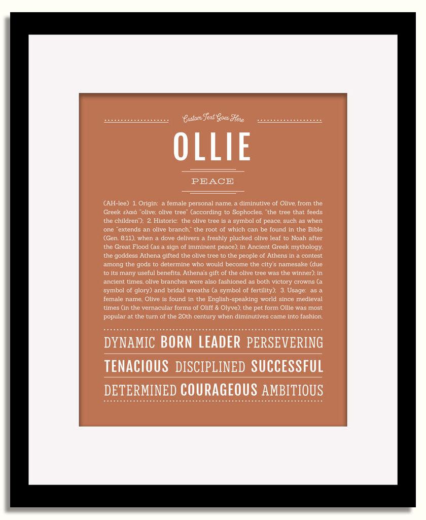 Frame Options | Terra Cotta | Black Frame, Matted