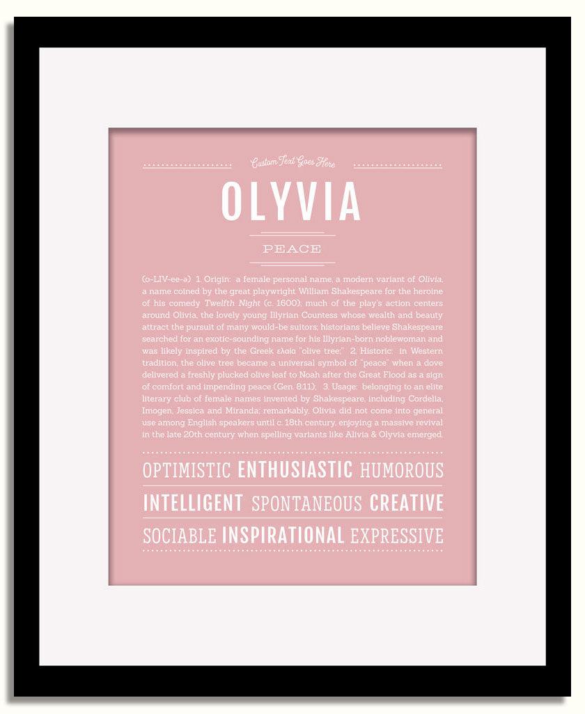 Frame Options | Dusty Rose | Black Frame, Matted