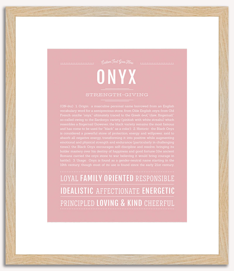 Onyx | Name Art Print