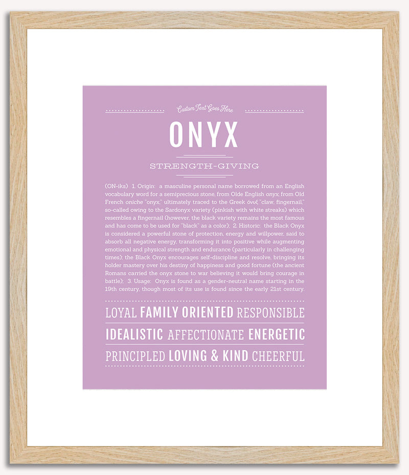 Onyx | Name Art Print