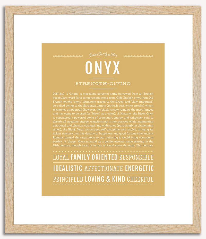 Onyx | Name Art Print