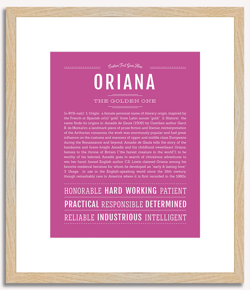 Oriana | Name Art Print