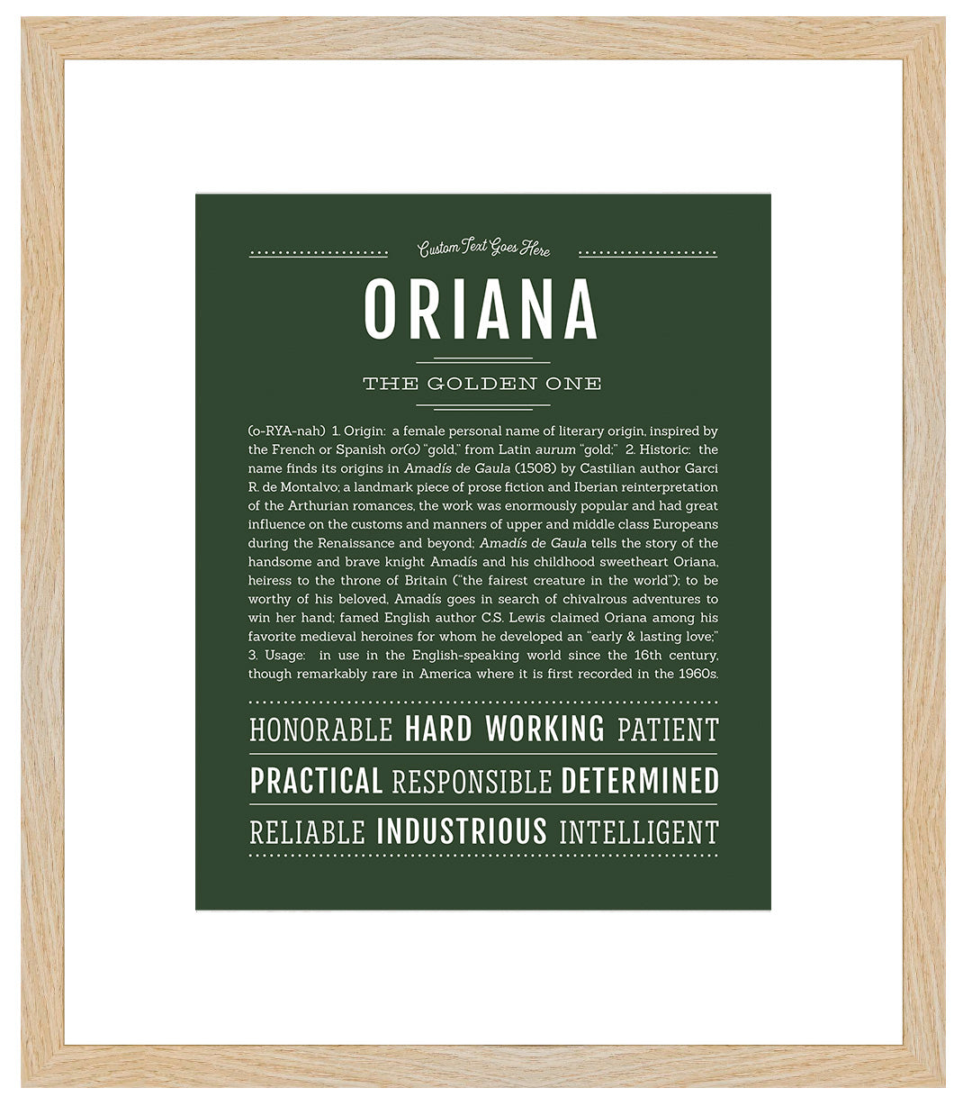 Oriana | Name Art Print