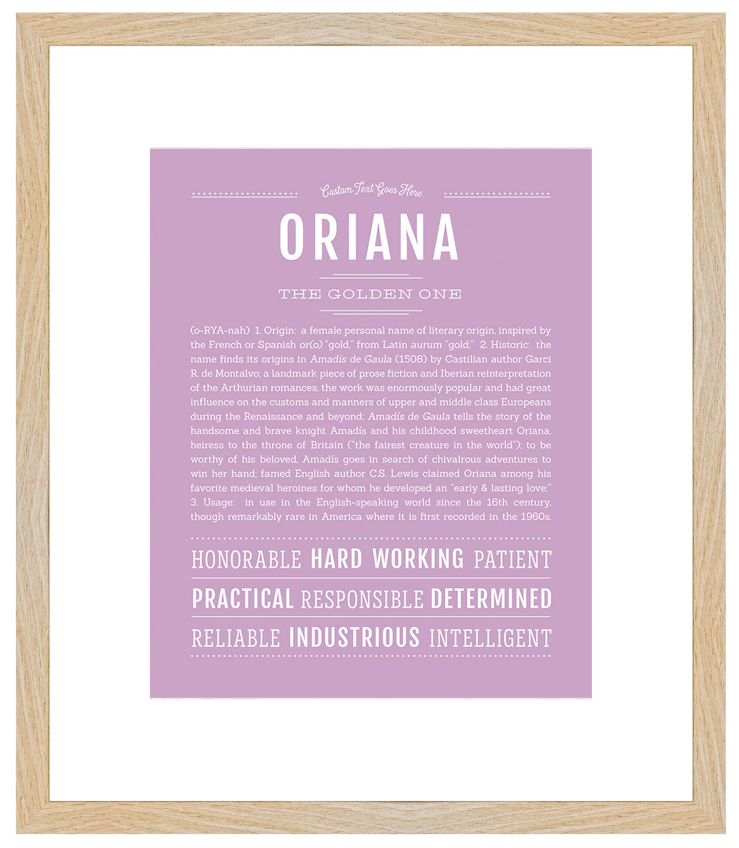 Oriana | Name Art Print