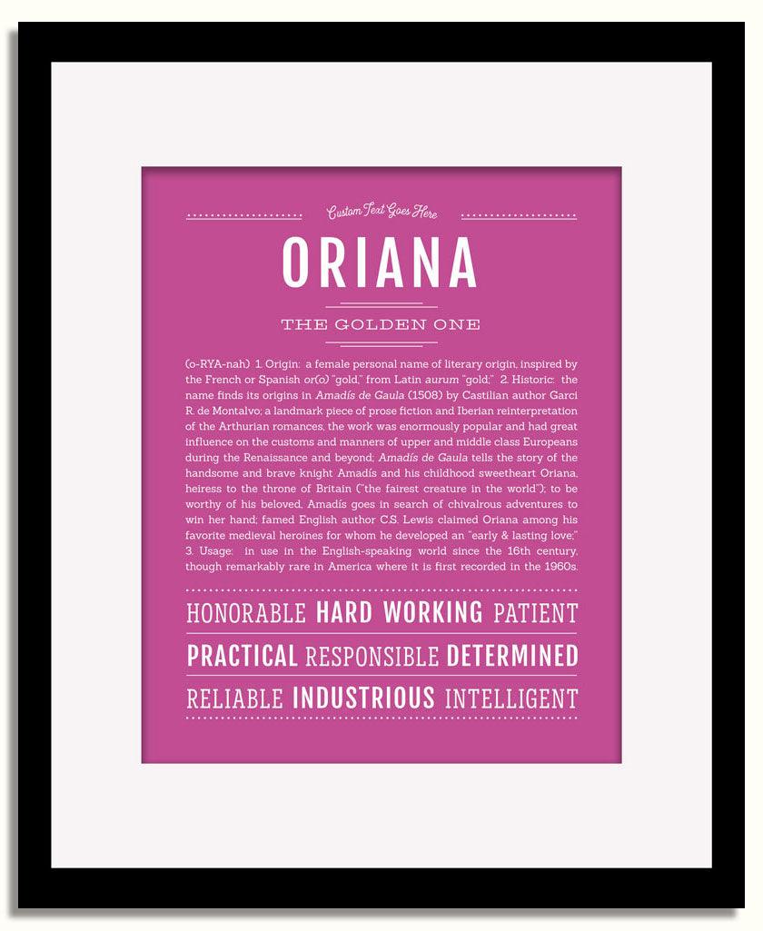 Frame Options | Dark Pink | Black Frame, Matted