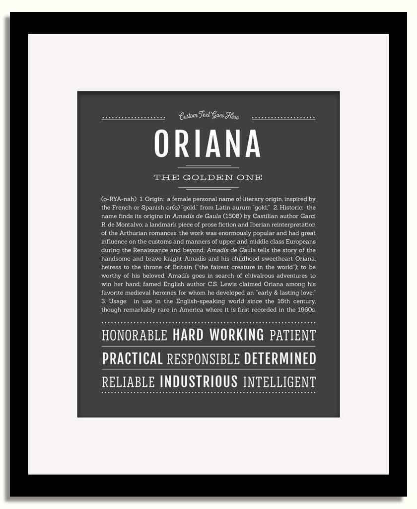 Frame Options | Charcoal Gray | Black Frame, Matted