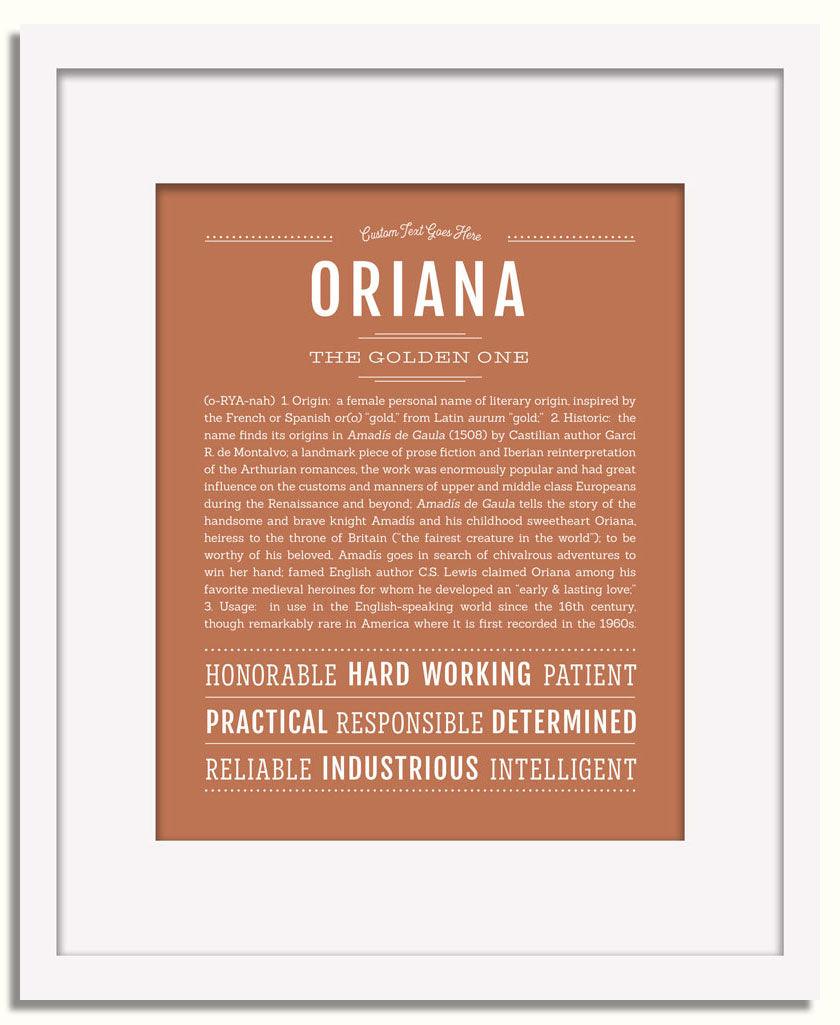 Frame Options | Terra Cotta | White Frame, Matted