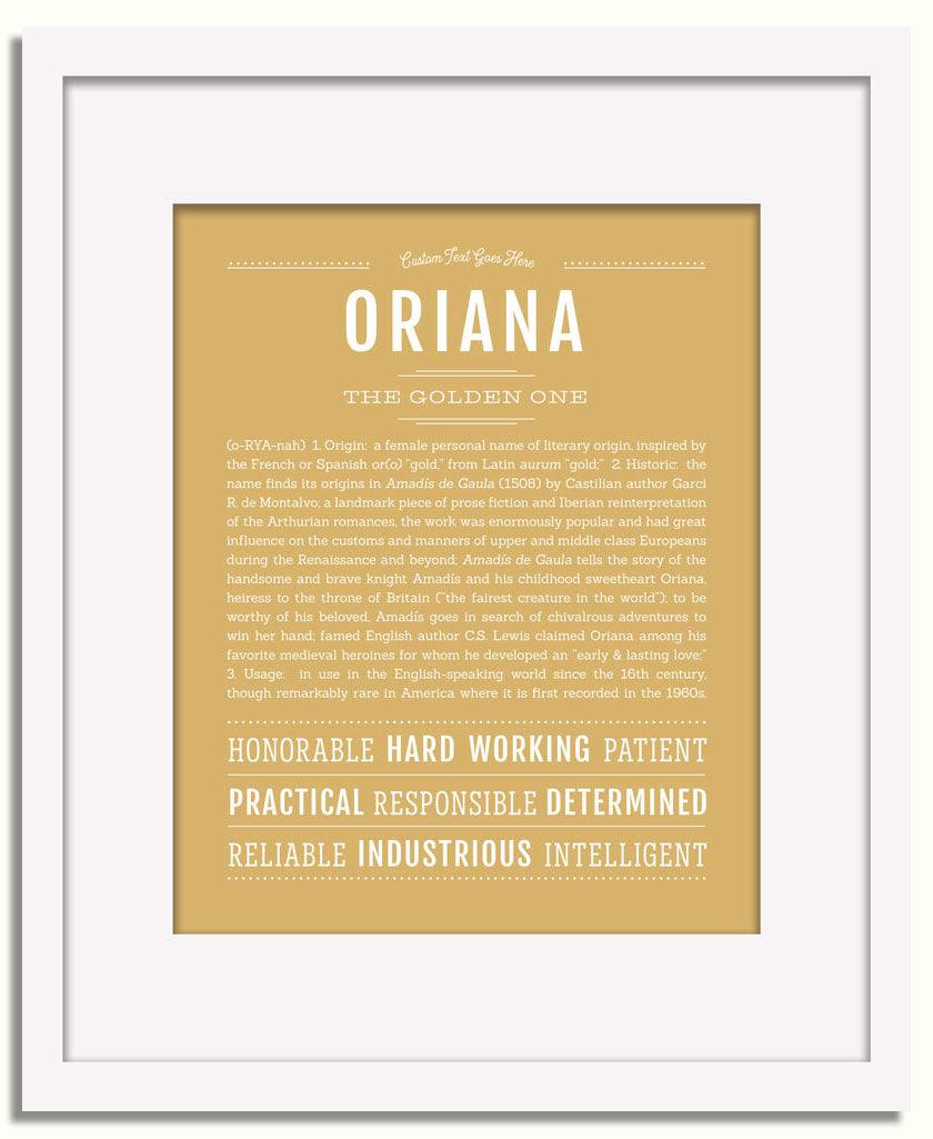 Frame Options | Matte Gold | White Frame, Matted