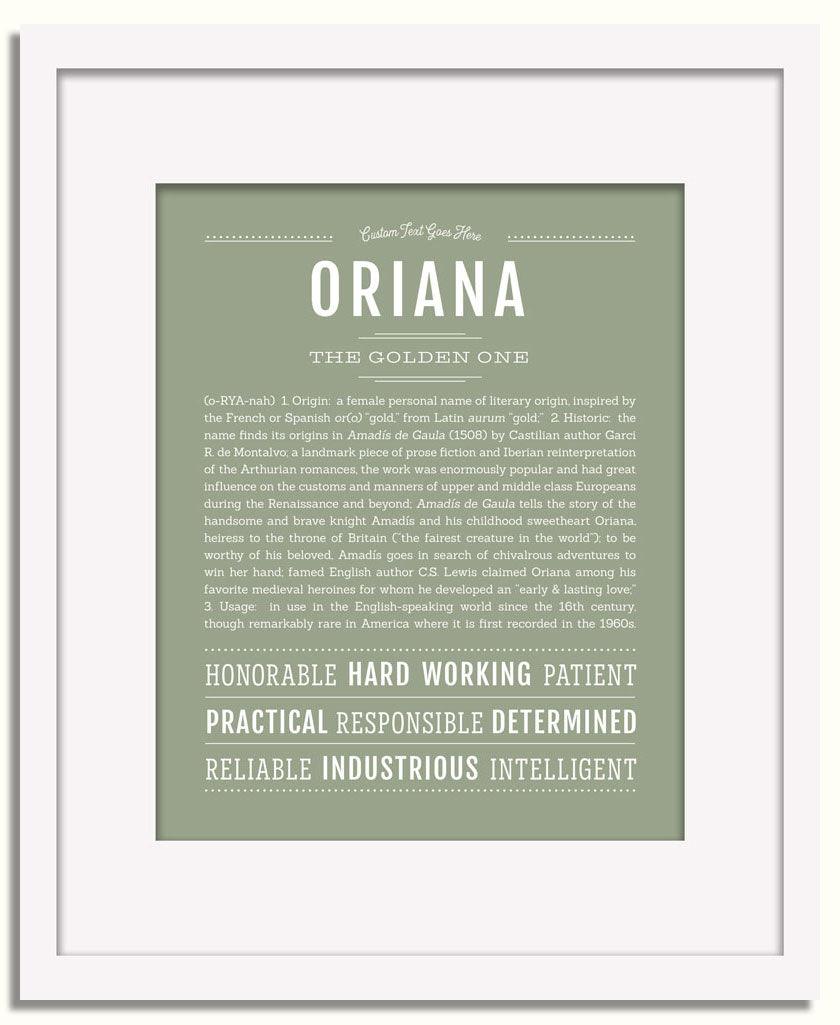 Frame Options | Sage | White Frame, Matted