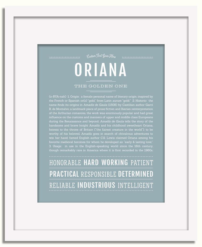 Frame Options | Powder Blue | White Frame, Matted